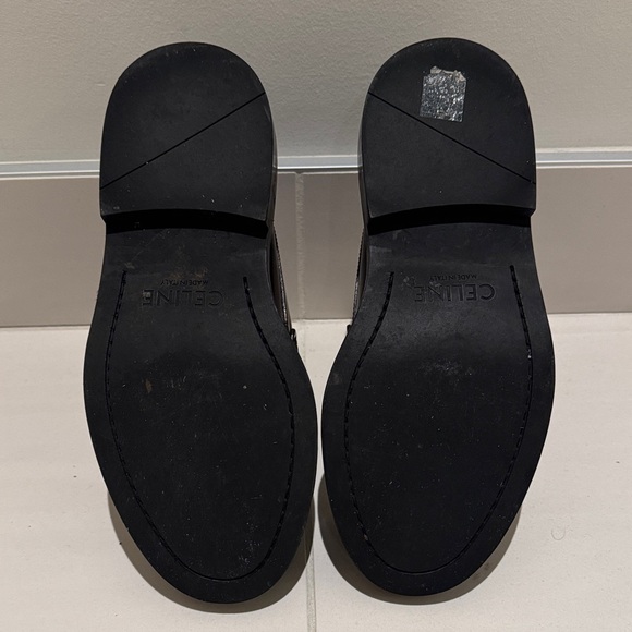 Celine Dark Brown Loafers with Gold Detail - Picture 5 of 6